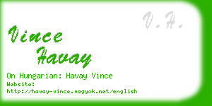 vince havay business card